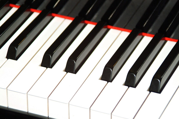 purpose of black keys on a piano