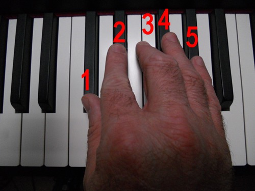 d flat major tetrachord plus pattern fingering